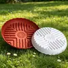 Bandeja para macetas con borde ondulado, Base de bandeja gruesa para macetas con drenaje para prevenir la pudrición de raíces