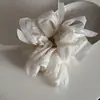 Color Sólido Plisado Super Hada Hilo Esponjoso Anillo para el Cabello de Intestino Grande Lazo Elástico Alto Accesorios para Cola de Caballo Nuevo Adorno para la Cabeza