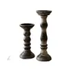 País Americano Simples Retrô Coluna Romana Castiçal de Madeira Decoração Ornamento Banquete Mesa de Jantar Ornamento Adereço de Foto