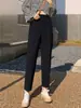 Pantalones Harem de Verano para Mujer, Estilo Nuevo, Cintura Alta, Corte Ajustado, Pantalones Casuales tipo Cigarrillo Acortados con un Toque de Lujo