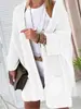 Cardigan Suéter de Malha de Cor Sólida com Bolso Transfronteiriço Feminino Comércio Exterior Outono e Inverno Novo Feminino Amazon Jaqueta Feminina Solta
