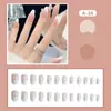 Série mini T longo blush gradiente floração francesa amor glitter finalizado unhas postiças usando placas de unha atacado