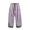 Roupas Vintage Outono 2025 Moda Jovem Calças Cargo Casuais com Forro de Lã para Homens e Casais Calças Retas Versáteis Largas