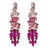 Europa y Estados Unidos nueva moda exagerados aretes de aleación con diamantes de colores para mujer largos de borla multicapa joyería para la oreja al por mayor suministro transfronterizo