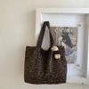 Bolso con Estampado de Leopardo para Mujer, Gran Capacidad, Nuevo 2025 Otoño e Invierno Versátil Casual Bolso de Hombro, Bolso Tote para Estudiantes