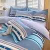 Juego de Cama Clase A, Juego de Cuatro Piezas de Sarga, Funda de Edredón Engrosada, Sábana, Nuevo Modelo 2025, Juego de Tres Piezas para Dormitorio Estudiantil 4