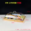 Estante de Bambú de Doble Capa para Pasteles y Pan con Tapa Superior abatible, Bandeja de Exhibición para Repostería y Panadería, Bandeja para Postres y Sushi para Uso Comercial