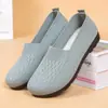 Zapatos para Madre de Mediana Edad y Anciana, Zapatos de Suela Plana para Ancianos, Zapatos de Tela del Viejo Pekín, Zapatos Antideslizantes de Suela Blanda
