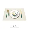 Jogo Americano de Mesa Minimalista Estilo Nórdico Tapete de Couro Criativo Dupla Face PU Estilo Ocidental Venda por Atacado Impermeável Isolamento Térmico