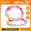 Plato Ovalado de Flores de Venta Caliente Transfronterizo Juego para Fiesta Plato de Papel Desechable Suministros para Fiesta Juego de Vajilla Desechable
