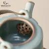 Museo de la Taza y la Tetera de los Cinco Hornos Famosos de Dunhuang Set de Té de Alta Gama Cultural y Creativo Regalo para Ancianos y Líderes para el Año Nuevo