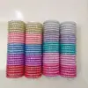 Gomas para el cabello metálicas de grosor medio-fino, Gomas para el cabello de alambre de teléfono de colores caramelo de alta elasticidad, Diademas, Regalos de suministro, Anillos de resorte al por mayor