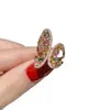 Anillo de Mariposa Irregular Hueco Colorido con Pedrería Vintage, Diseño Versátil de Lujo Ligero, Elegante Anillo en Capas para Dedo Índice para Mujeres