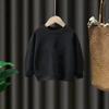 Niños y Niñas 2025 Nuevo Jersey Infantil Color Puro Mediano y Grande Sudadera Infantil Primavera y Otoño Cuello Redondo Manga Larga Sudadera Casual