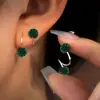 Pendientes de Moda Explosivos Personalidad Tipo S6 Bolas de Diamante de Doble Punta Coloridas Varilla Espiral de Acero Inoxidable Aro Labial Joyería para Piercing