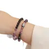 Pulsera de Obsidiana Ojo de Gato para Mujer, Cadena para Suéter, Pulsera de Amatista Natural, Regalo para Novia o Mejor Amiga, Regalo de Recuerdo