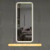 Espejo de Vestir Inteligente con Marco Dorado, Espejo LED, Espejo de Cuerpo Entero, Espejo de Prueba para el Hogar Montado en Pared, Espejo de Entrada