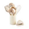 Conjunto de 21 Peças de Utensílios de Cozinha Transfronteiriços de Silicone para Assar, Batedores de Ovo para Cozinhar, Raspadores, Colheres de Medida, Xícaras de Medida, Prendedores de Mão Anti-Escaldantes, Pincéis para Óleo, Espátulas