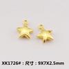 Acessórios de Joias de Liga DIY Pingente de Estrela de Cinco Pontas Sólida Estrela Recortada Pulseira Colar Brincos Acessórios de Cabelo Pingente