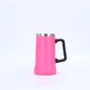 Copo de Água a Vácuo de Aço Inoxidável 304 Transfronteiriço com Alça Grande Capacidade Copo Térmico Copo de Escritório 24oz Copo de Cerveja Venda por Atacado