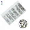Venda Quente Transfronteiriça Cor para Nail Art Diamante para Nail Art Broca de Vidro com Fundo Plano Strass para Nail Art Acessórios de Joias DIY