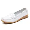Nuevos Zapatos de Cuero Primavera 2025 para Madres de Mediana Edad y Mayores, Zapatos Planos para Mujer, Zapatos Tipo Mocasín, Zapatos de Tacón de Cuña Suave de Cuero Genuino para Mujer