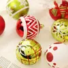 Conjunto de Bolas de Natal Transfronteiriças de 16 Unidades Vermelhas, Verdes e Brancas Fosco Galvanizado Pintado Floco de Neve Enfeites de Árvore de Natal Bolas de Natal
