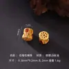 Prata 925 Banhada a Ouro Padrão de Nuvem Vazada Inlaid com Contas Espaçadoras de Turquesa Acessórios para Pulseira DIY Pulseira Artesanal Contas Cilindricas Contas de Fio