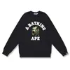 Sudadera Camuflada de Marca de Moda Transfronteriza de Comercio Exterior para Hombre Otoño e Invierno Manga Larga Estampado de Letras Holgada Cuello Redondo Pulóver Top Casual