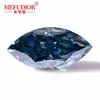 Piedra Suelta de Moissanita Azul Marqués, Moissanita de Color Natural, Certificado Gra, Tarjeta Negra, Suministro de Fábrica, Al Por Mayor en Stock