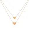 Amazon Transfronterizo Collar de Doble Capa Corazón Luna Nueva Estilo Hong Kong Cadena para Clavícula Mariposa Fresco y Versátil Collar Simple para Mujer