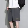 Pantalones Cortos de Verano para Estudiantes, Pantalones Deportivos al Aire Libre para Correr para Hombres, Pantalones de Cinco Puntos Finos de Secado Rápido, Pantalones Sueltos de Seda de Hielo