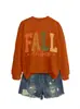 Loja independente Amazon Wish sweatshirt feminina estilosa confortável e versátil para outono e inverno novas vibes de outono manga longa
