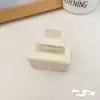 Pinza de Tiburón Acrílica Marrón Grande Estilo Coreano de Verano Pinza Cuadrada Pasador Elegante para la Parte Trasera de la Cabeza Pasador de Gama Alta