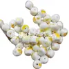 Cuentas sueltas de color ámbar blanquecino estilo vintage, cuentas de barril de ámbar artificial amarillo-blanco, cuentas espaciadoras y cuentas para accesorios de joyería Lulutong