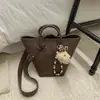 Bolsa Saco Simples Estilo Novo Retrô para Mulheres, Bolsa Transversal Moderna Casual com Textura de Couro Macio, Bolsa de Mão e Bolsa de Ombro Versátil na Moda