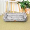 Cama de Pet para Cachorro Pequeno, Design Xadrez Estiloso e Fresco, Cama de Gato com Bordas Franzidas, Cama Refrescante de Verão para Gatos e Cachorros