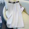 Falda casual recta de longitud media estilo coreano hecha a medida, otoño 2026 de cintura alta nueva y elegante que cubre la cadera, falda vaquera