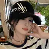 Gorra de Nuevo Estilo para Mujeres con Gran Circunferencia de Cabeza, Gorra de Béisbol Bordada con Ala Ancha, Protección Solar, Adelgazante de Rostro, Marca de Moda, Gorra de Pico de Pato con Visera Rígida para Hombres
