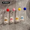 Gancho en Forma de Salchicha para Pinzas de Pelo, Gancho Adhesivo para Puerta de Baño, Sin Taladro, Sin Dejar Rastro, Fuerte Capacidad de Carga, Gancho Extendido para Almacenamiento