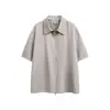 Camisa de Verano Nueva 2026 Yidao Vintage para Hombre, Manga Corta con Doble Cremallera, Camisa de Diseño Fresco y Único de Alta Gama