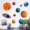 Fábrica nova transfronteiriça nove planetas adesivos luminosos quarto infantil adesivos de parede planeta adesivos fluorescentes removíveis