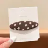 Pinza para el Cabello de Lana con Estampado de Leopardo para Otoño e Invierno para Mujer, Elegante Pinza para Flequillo Lateral, Pinza BB de Gama Alta para Pelos Sueltos, Pasador de Moda Estilo Retro