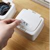 Caixa de armazenamento de mesa Mini com tampa elástica janela de algodão Swab cosmético algodão plástico à prova de poeira Estudante Ins Sundries caixa de acabamento