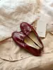 Versión de Piel de Oveja~Nuevos Zapatos de Ballet Estilo Verano con Aumento Oculto de Altura de 4 cm, Zapatos Planos con Punta Redonda y Lazo para Mujer, Zapatos de Mujer con Suela Suave