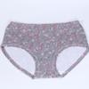 Roupa Íntima Feminina Russa, Cintura Média-Alta, Confortável, Com Suporte para a Barriga, Respirável, Estampa Floral Fofa, Roupa Íntima Tamanho Grande