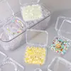 Caja de Almacenamiento Transparente de Plástico con Tapa abatible Grande y Pequeña, a Prueba de Polvo y Humedad, Caja de Plástico para Acabados, Joyero, Caja para Joyería de Cuentas