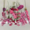 Material de flor rojo rosa para exhibición de material floral para bodas simulación de viento flor palma roja lirio pequeño pagoda hortensia arreglo floral DIY