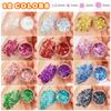 Amazon Traje de 12 Colores Gel con Lentejuelas para Cara, Cuerpo, Ojos Láser Brillo Gel Alto Brillo Maquillaje para Escenario de Actuación Infantil