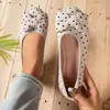 Zapatos planos para mujer con punta cuadrada y lazo, zapatos Lolita, zapatos para mujer de talla grande de comercio exterior al por mayor, calzado de exterior estilo hada
